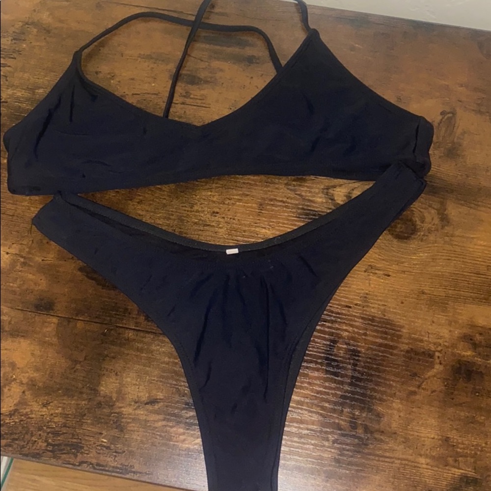 Sexy black bikini.